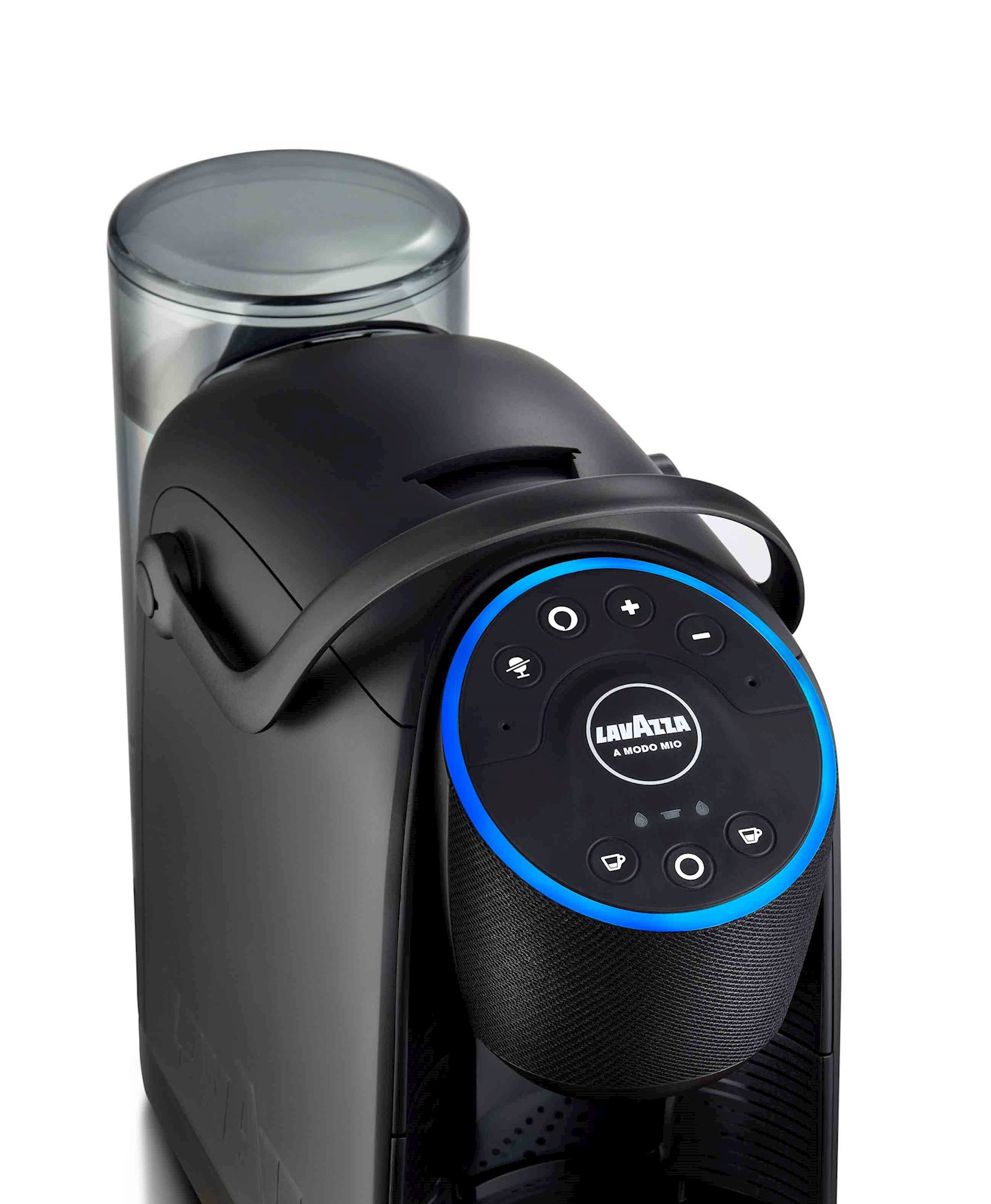 dettaglio macchina del caffè a comando vocale